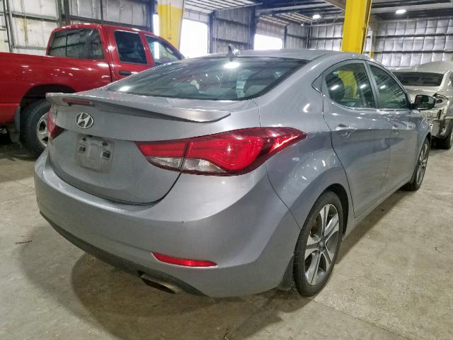 KMHDH4AH5FU235299 - 2015 HYUNDAI ELANTRA SE SILVER photo 4