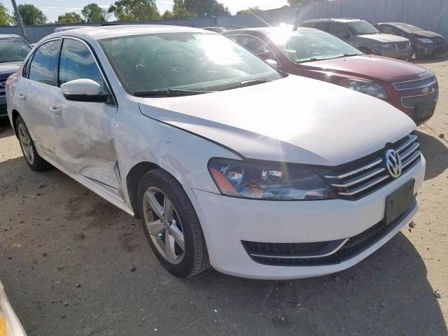 1VWBH7A36CC077216 - 2012 VOLKSWAGEN PASSAT SE WHITE photo 1