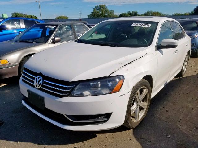 1VWBH7A36CC077216 - 2012 VOLKSWAGEN PASSAT SE WHITE photo 2