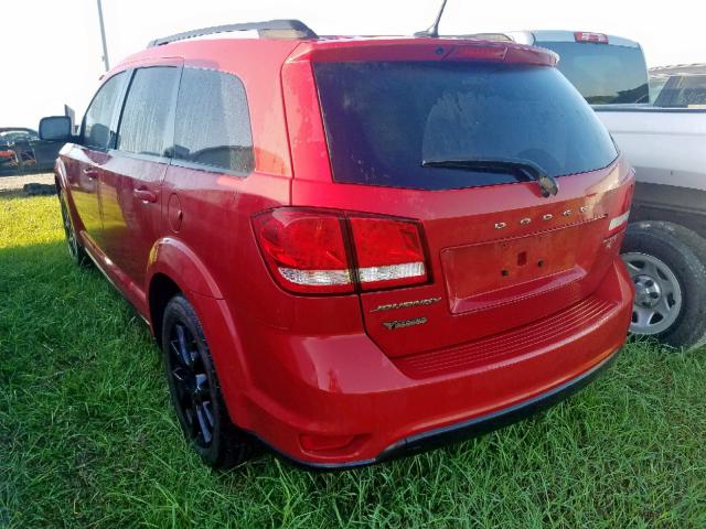 3C4PDCBB2HT604392 - 2017 DODGE JOURNEY SX RED photo 3