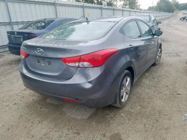 5NPDH4AEXDH362311 - 2013 HYUNDAI ELANTRA GL GRAY photo 4