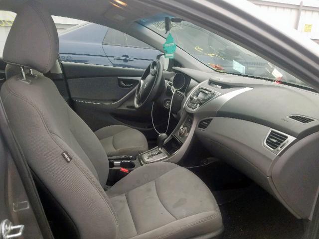 5NPDH4AEXDH362311 - 2013 HYUNDAI ELANTRA GL GRAY photo 5