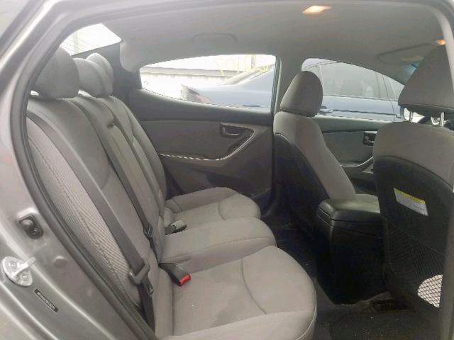 5NPDH4AEXDH362311 - 2013 HYUNDAI ELANTRA GL GRAY photo 6