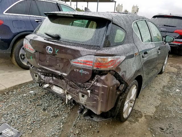 JTHKD5BH9F2229950 - 2015 LEXUS CT 200 BROWN photo 4