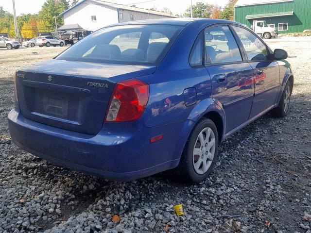 KL5JD56Z55K120101 - 2005 SUZUKI FORENZA S BLUE photo 4