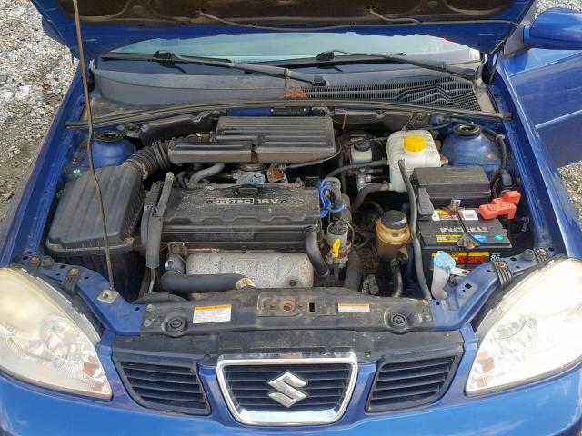 KL5JD56Z55K120101 - 2005 SUZUKI FORENZA S BLUE photo 7