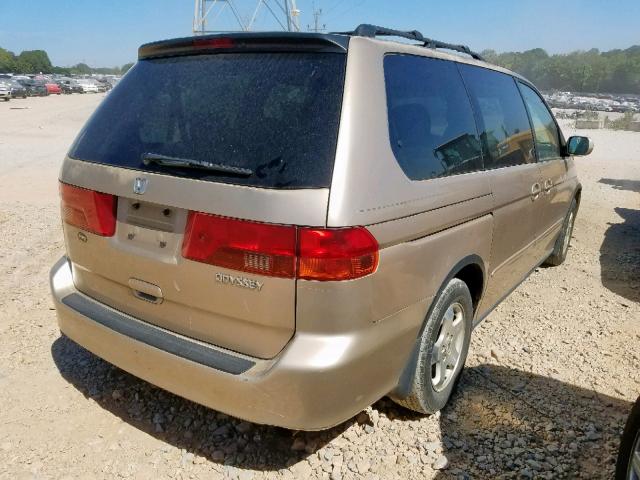 2HKRL18621H599100 - 2001 HONDA ODYSSEY EX GOLD photo 4