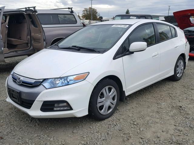 JHMZE2H57DS006827 - 2013 HONDA INSIGHT LX WHITE photo 2