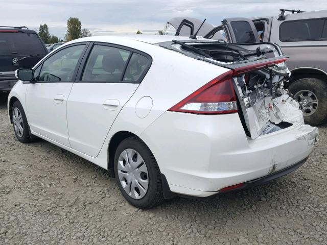 JHMZE2H57DS006827 - 2013 HONDA INSIGHT LX WHITE photo 3