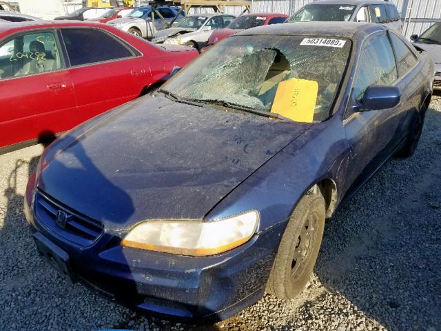 1HGCG32991A010609 - 2001 HONDA ACCORD LX BLUE photo 2