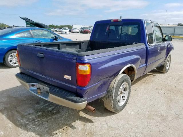 4F4YR16U11TM01993 - 2001 MAZDA B3000 CAB BLUE photo 4