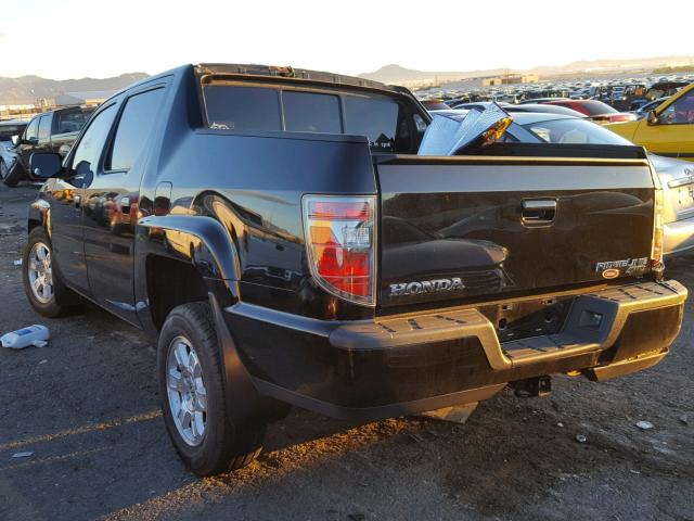 5FPYK1F44CB002523 - 2012 HONDA RIDGELINE BLACK photo 3