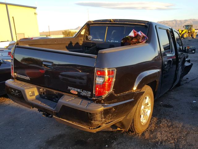 5FPYK1F44CB002523 - 2012 HONDA RIDGELINE BLACK photo 4