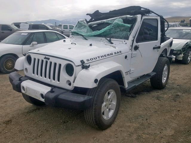 1C4AJWBG6GL343418 - 2016 JEEP WRANGLER S WHITE photo 2