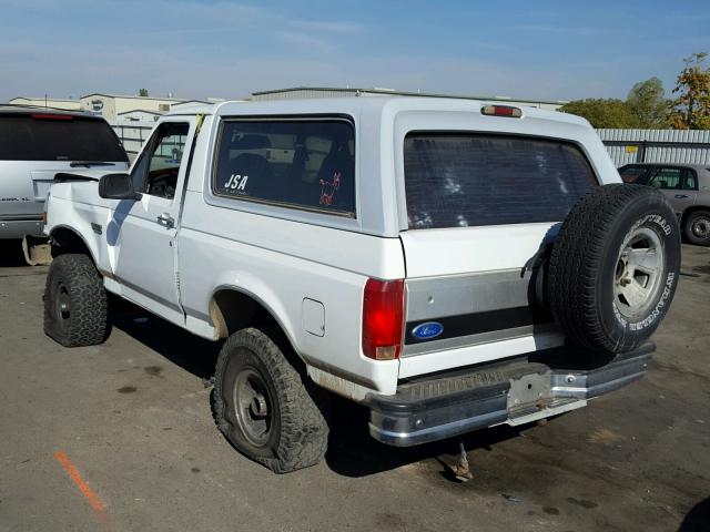 1FMEU15H8NLA85315 - 1992 FORD BRONCO U10 WHITE photo 3