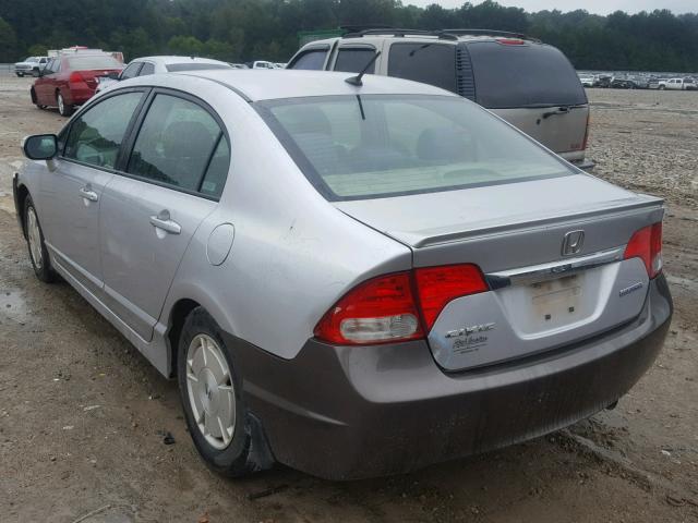 JHMFA36259S008340 - 2009 HONDA CIVIC HYBR SILVER photo 3