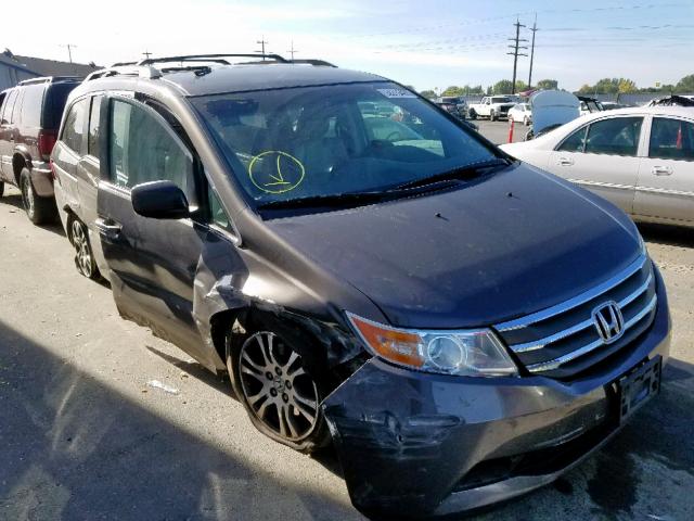 5FNRL5H48BB023176 - 2011 HONDA ODYSSEY EX GRAY photo 1