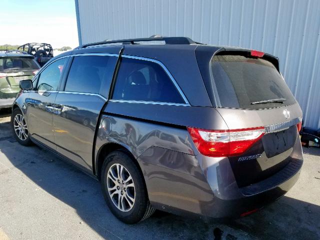 5FNRL5H48BB023176 - 2011 HONDA ODYSSEY EX GRAY photo 3