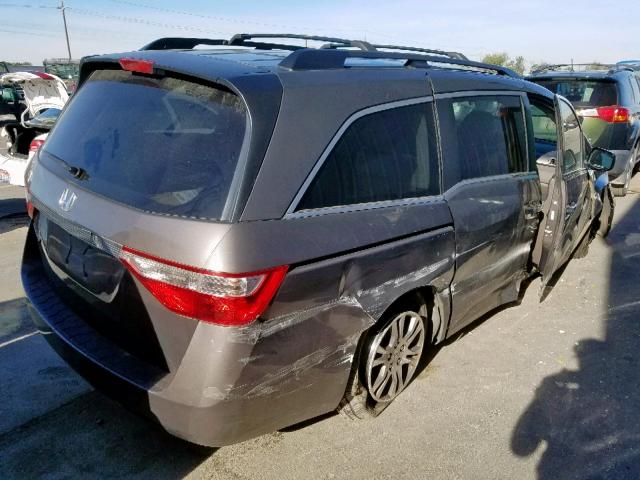 5FNRL5H48BB023176 - 2011 HONDA ODYSSEY EX GRAY photo 4