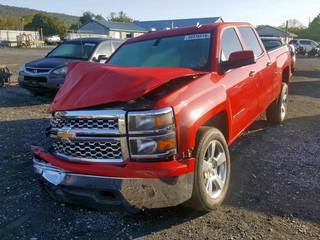 3GCUKRECXEG345610 - 2014 CHEVROLET SILVERADO RED photo 2