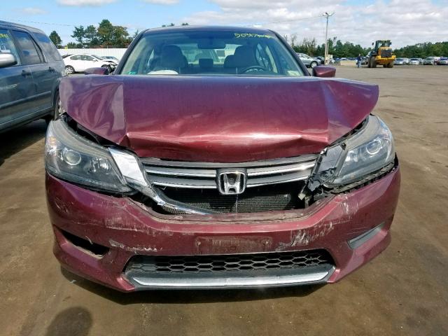 1HGCR2F38EA091652 - 2014 HONDA ACCORD LX RED photo 9