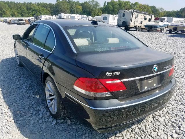 WBAHN83537DT68778 - 2007 BMW 750 BLACK photo 3