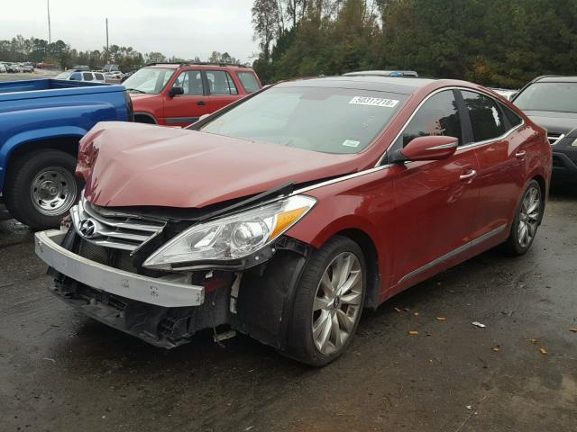 KMHFH4JG0CA189653 - 2012 HYUNDAI AZERA GLS RED photo 2