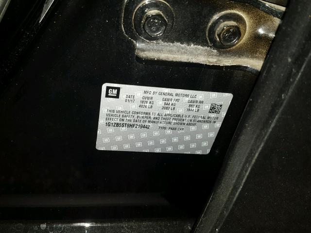 1G1ZB5ST8HF219442 - 2017 CHEVROLET MALIBU LS 黑色 照片 10