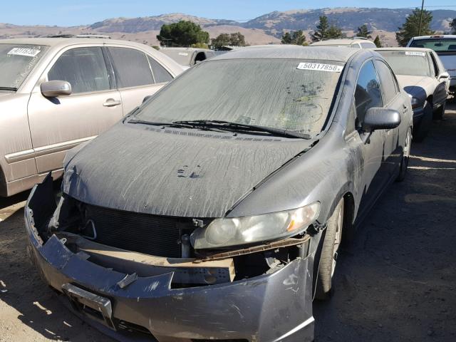 2HGFA16689H354688 - 2009 HONDA CIVIC GRAY photo 2