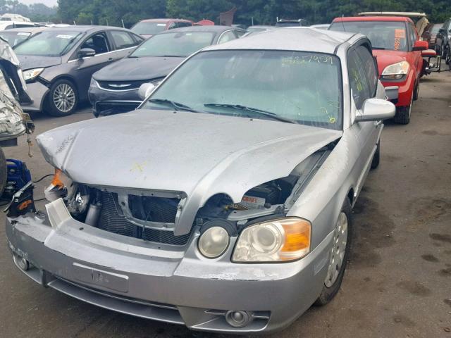 KNAGD126945316321 - 2004 KIA OPTIMA LX SILVER photo 2