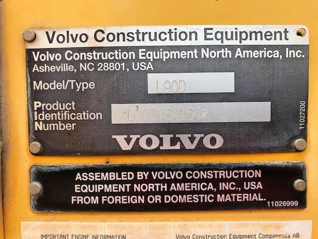 L90DV64164 - 2000 VOLVO L90D YELLOW photo 10