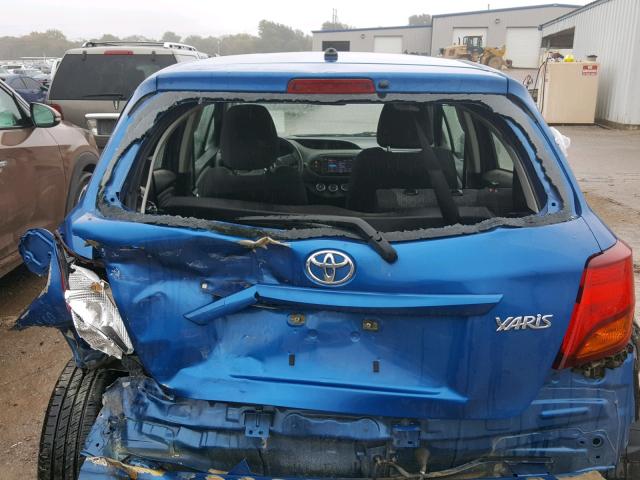 VNKKTUD39GA063573 - 2016 TOYOTA YARIS L BLUE photo 9