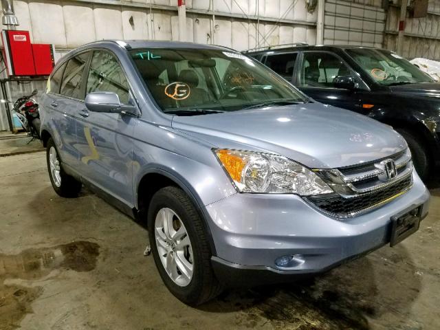 JHLRE4H73AC011062 - 2010 HONDA CR-V EXL BLUE photo 1