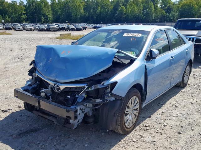 4T1BF1FK9CU588527 - 2012 TOYOTA CAMRY BASE BLUE photo 2