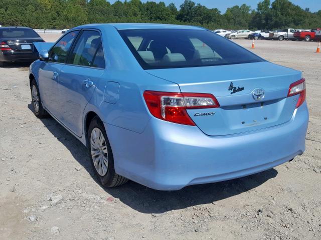 4T1BF1FK9CU588527 - 2012 TOYOTA CAMRY BASE BLUE photo 3