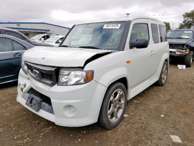 5J6YH1H94AL001229 - 2010 HONDA ELEMENT SC WHITE photo 2