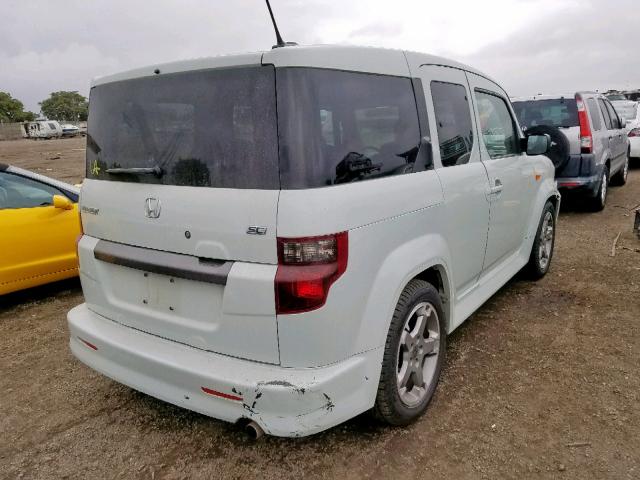 5J6YH1H94AL001229 - 2010 HONDA ELEMENT SC WHITE photo 4