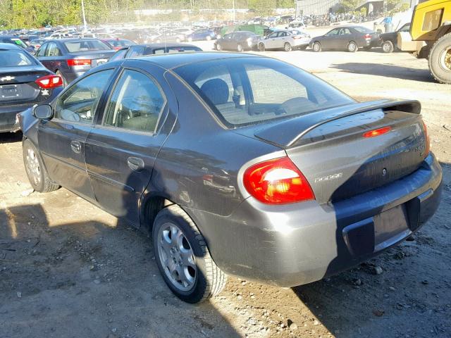 1B3ES56C94D551381 - 2004 DODGE NEON SXT GRAY photo 3