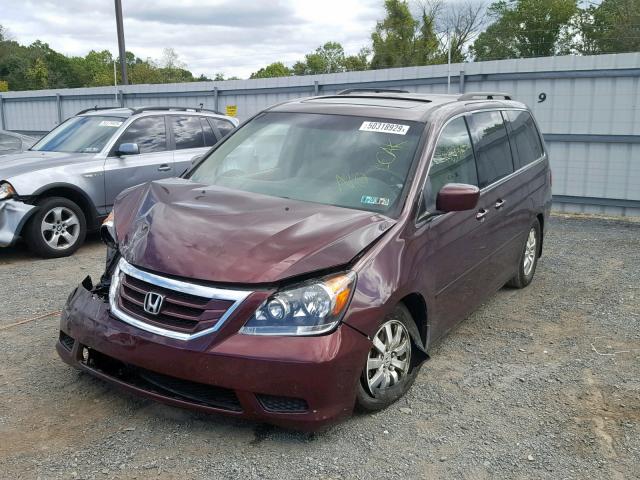 5FNRL38779B402940 - 2009 HONDA ODYSSEY EX BURGUNDY photo 2