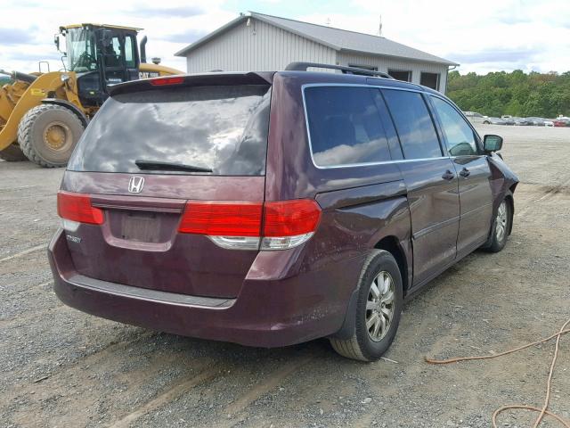 5FNRL38779B402940 - 2009 HONDA ODYSSEY EX BURGUNDY photo 4