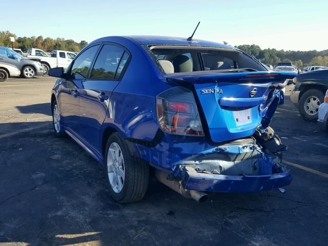 3N1AB6AP4AL686306 - 2010 NISSAN SENTRA 2.0 BLUE photo 3