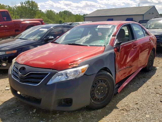 4T4BF3EK2BR149834 - 2011 TOYOTA CAMRY BASE RED photo 2