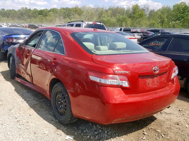 4T4BF3EK2BR149834 - 2011 TOYOTA CAMRY BASE RED photo 3