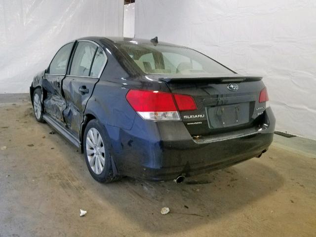 4S3BMDL65B2231522 - 2011 SUBARU LEGACY 3.6 BLACK photo 3