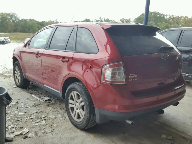 2FMDK38C78BB11372 - 2008 FORD EDGE SEL BURGUNDY photo 3