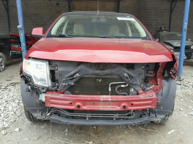 2FMDK38C78BB11372 - 2008 FORD EDGE SEL BURGUNDY photo 9