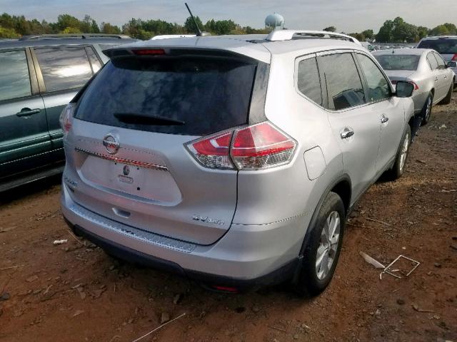 KNMAT2MV7FP542287 - 2015 NISSAN ROGUE S GRAY photo 4