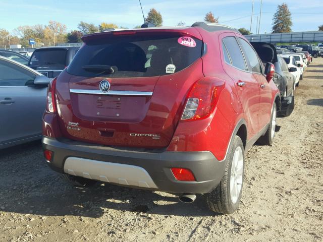 KL4CJESB5GB656421 - 2016 BUICK ENCORE RED photo 4