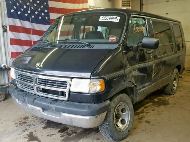 2B6HB21X7VK570804 - 1997 DODGE RAM VAN B2 BLACK photo 2