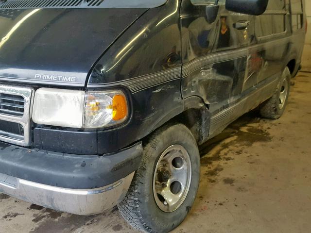 2B6HB21X7VK570804 - 1997 DODGE RAM VAN B2 BLACK photo 9